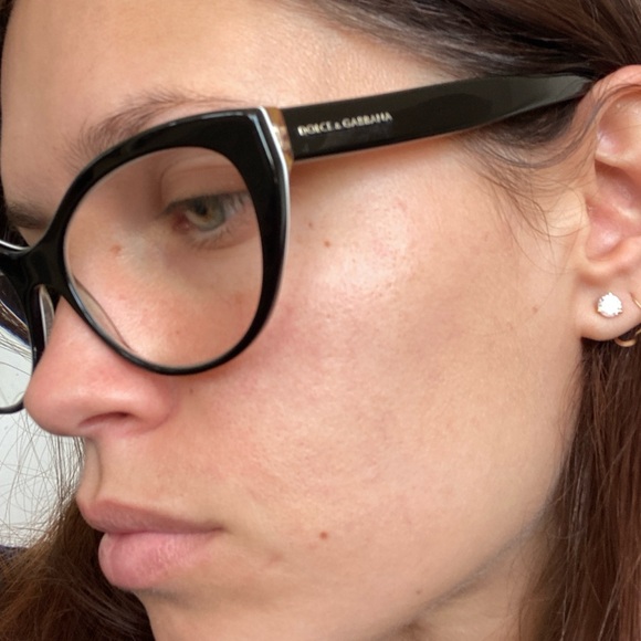 Dolce & Gabbana Accessories - Dolce & Gabbana Black Frame Sunglasses with Red Accents